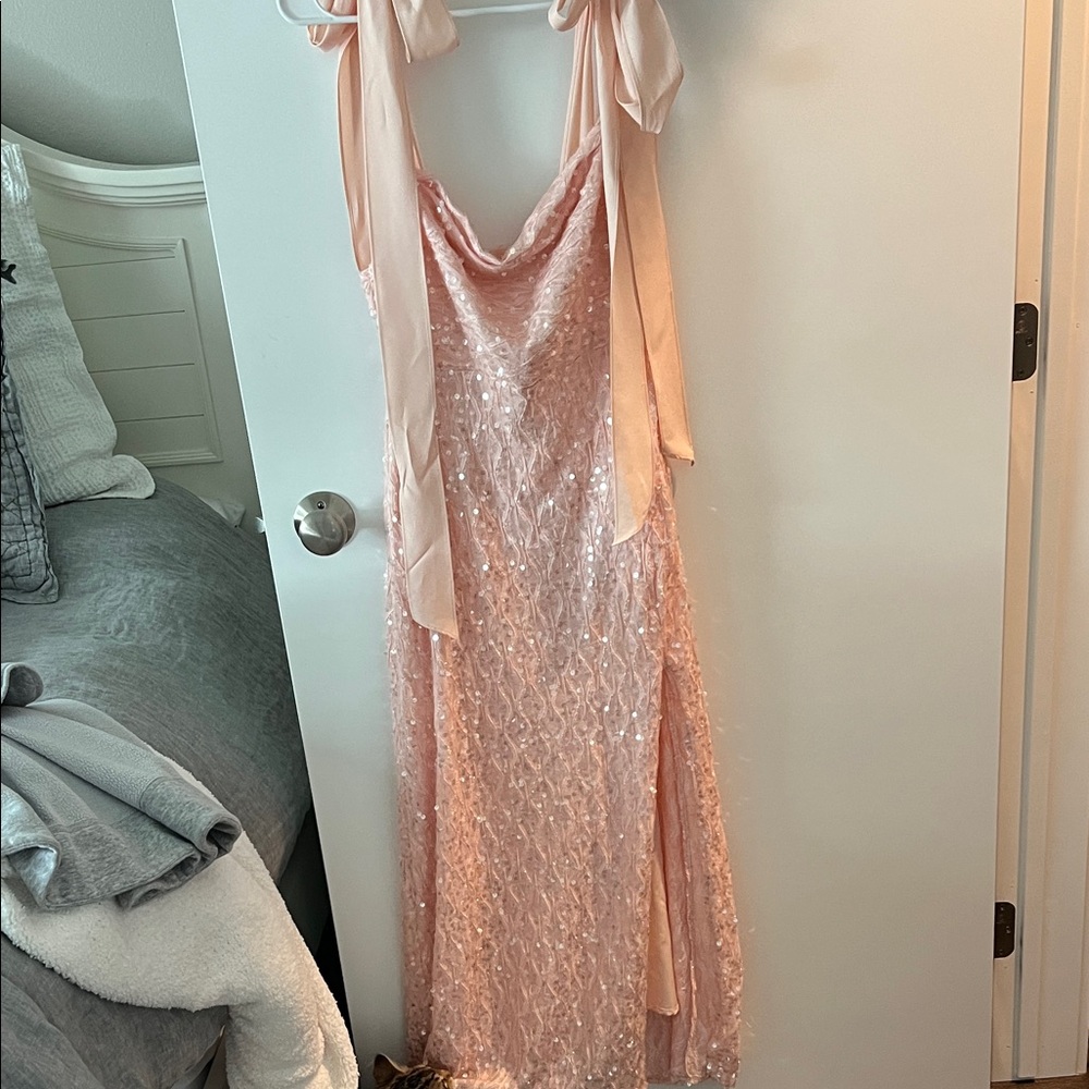 Formal Pink Sequin Gown